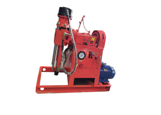 Rote 200m 250m tragbare hydraulische Wasser-Brunnenbohrung Rig Borehole Machine